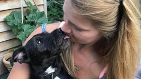 Paddy the dog and owner Jody
